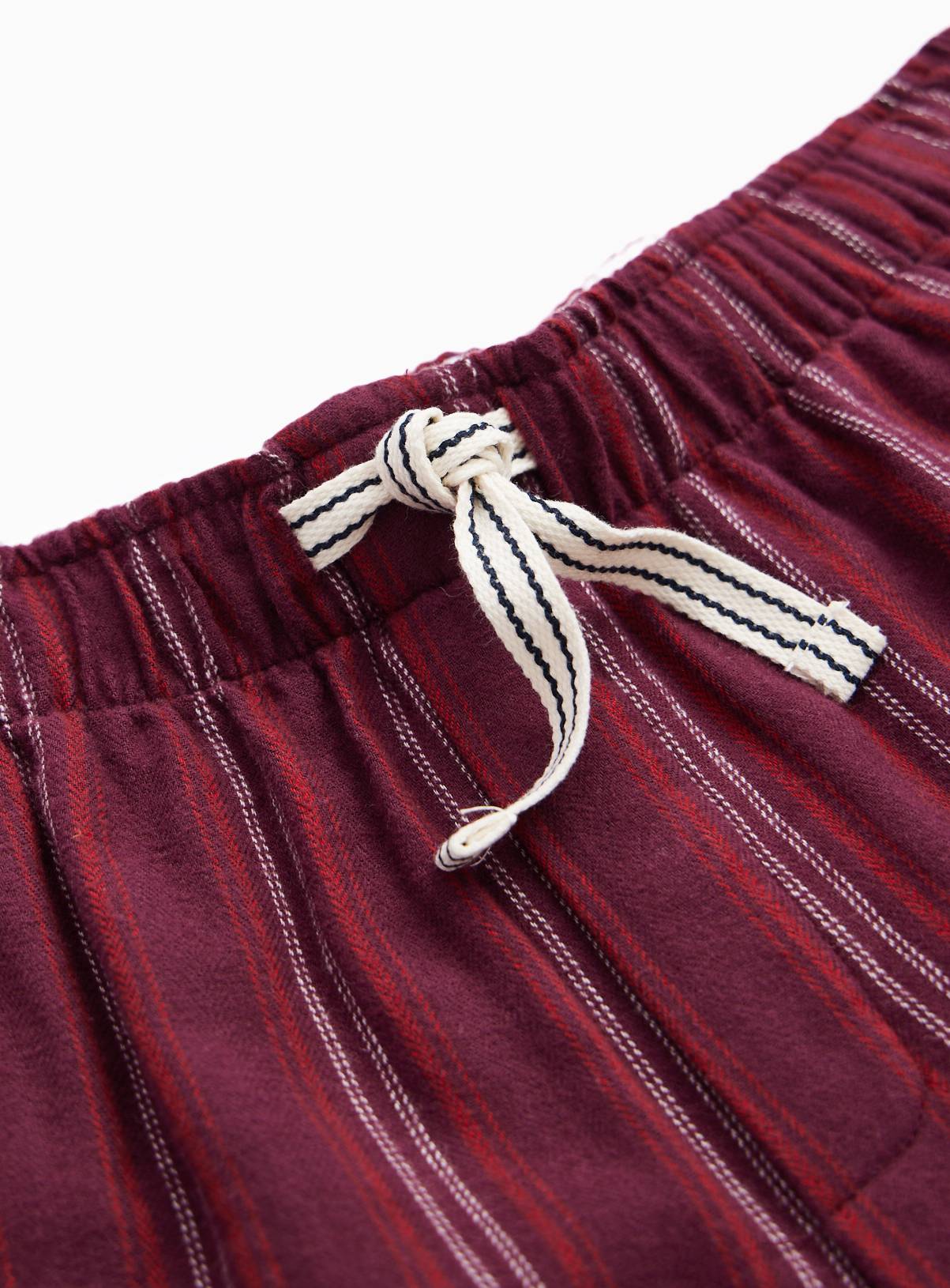 Burgundy Stripe Pyjama Bottoms XL - Image 3